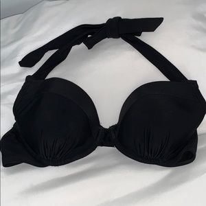 Black Halter Bathing Suit Top